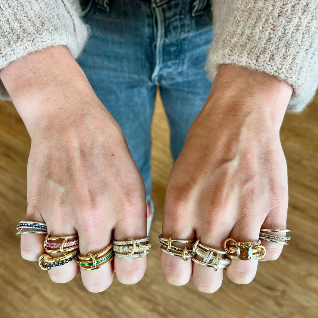 Livia Blue Gemstone Stacked Ring