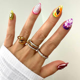 Pamela Sparkling Rhinestone Three Stacked Ring