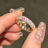 Valentina Gradient Rhinestone Band Ring