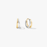 Mixed Minimalist Double Semicircle Huggies