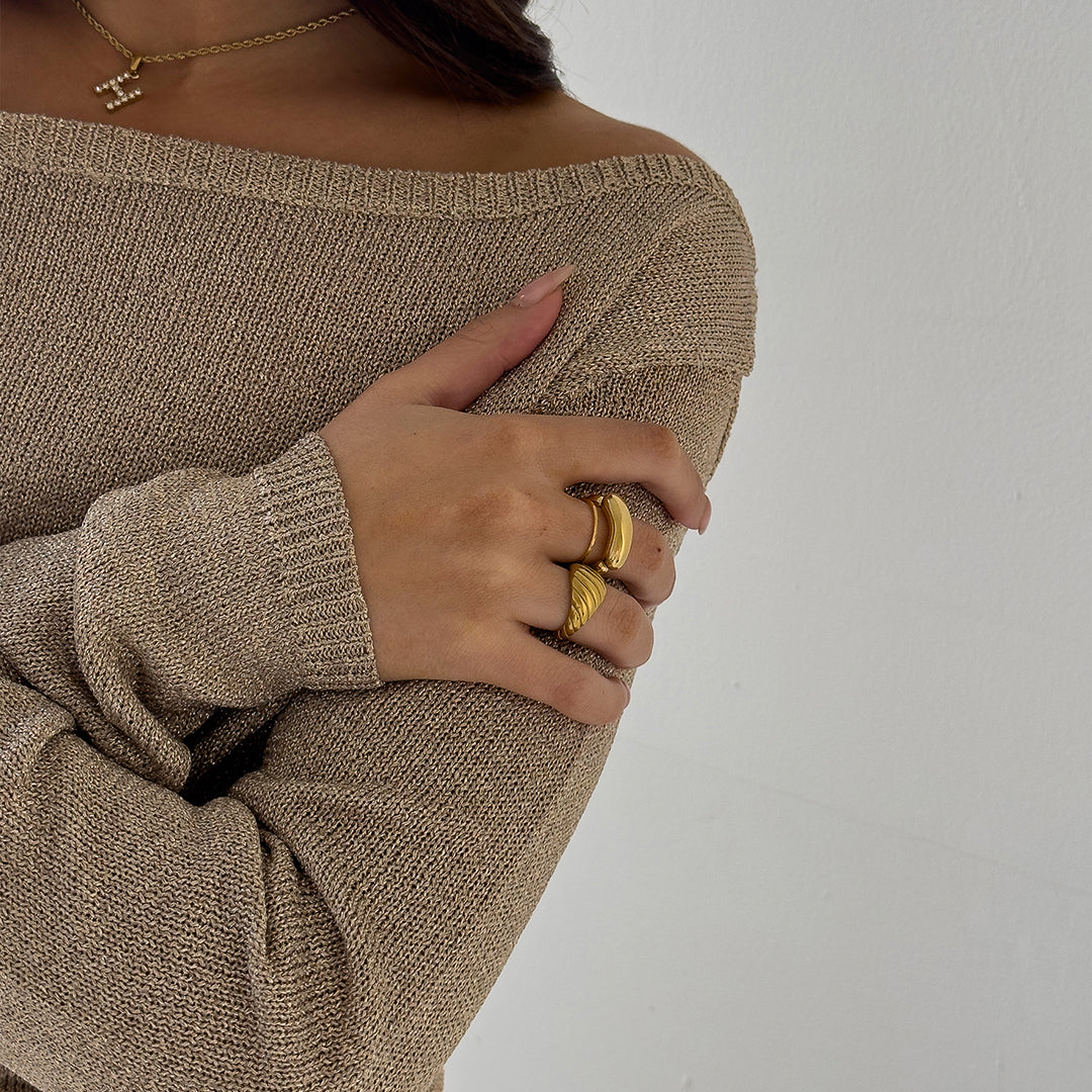 TUBE RING GOLD