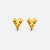 Love Heart Earrings - Gold