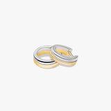Mixed Minimalist Double Hoops