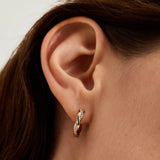 Twisted Pave Hoops