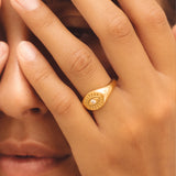 Evil Eye Signet Ring