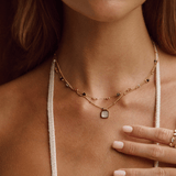Lulu Beaded Stone Necklace