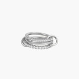 Pamela Sparkling Rhinestone Three Stacked Ring